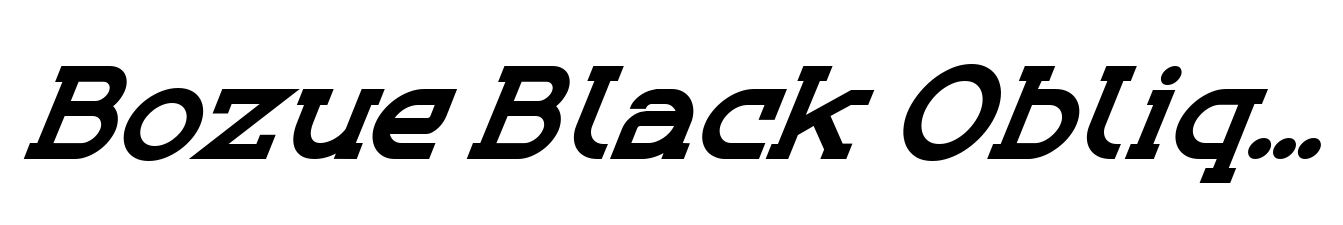 Bozue Black Oblique
